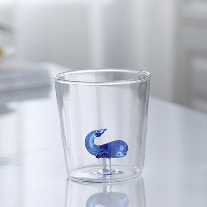 300ml Cute 3D Animal Farm Glass Cup Italy Ichendorf Design Glassware Drink Cup Whiskey Glasses Coffee Mug Kids Milk Water Teacup