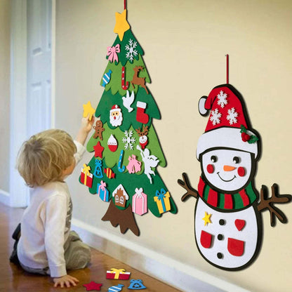 DIY Felt Christmas Tree With Three-dimensional Christmas
