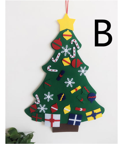DIY Felt Christmas Tree With Three-dimensional Christmas
