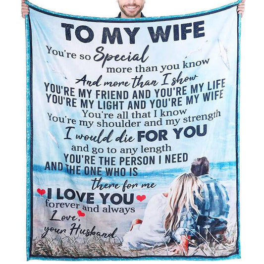 Give My Wife A Wool Blanket One Piece Of Flannel Blanket Printing