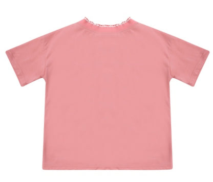 Lace collar soft sister blouse