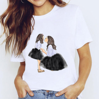 Mother And Daughter Parent-child Wear Summer Short Sleeves