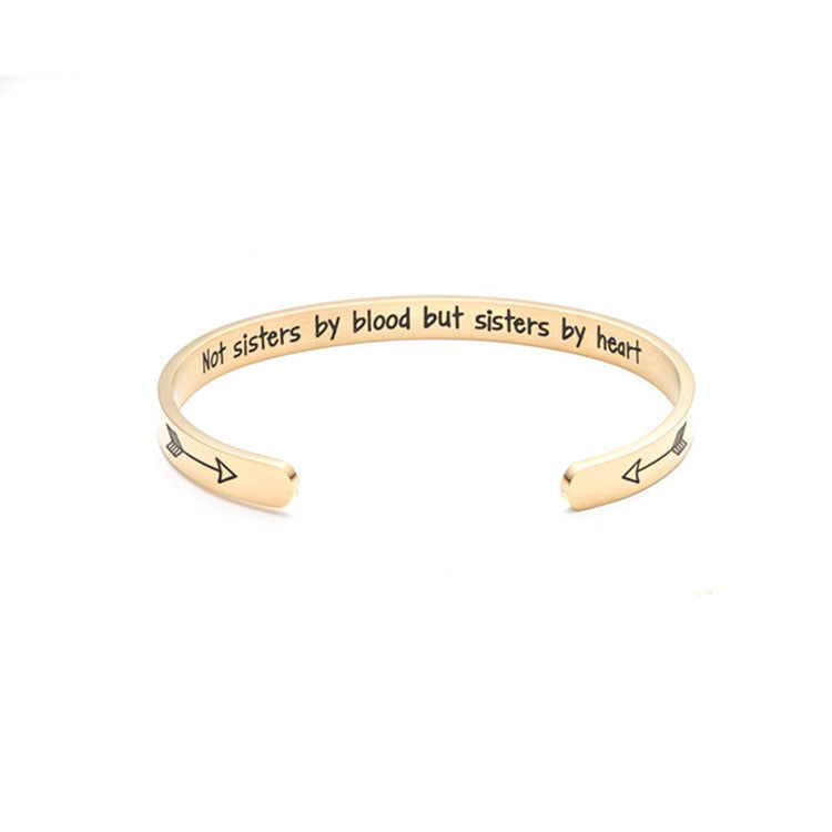 Stainless Steel Bracelet Sister Good Sister Lettering Bracelet