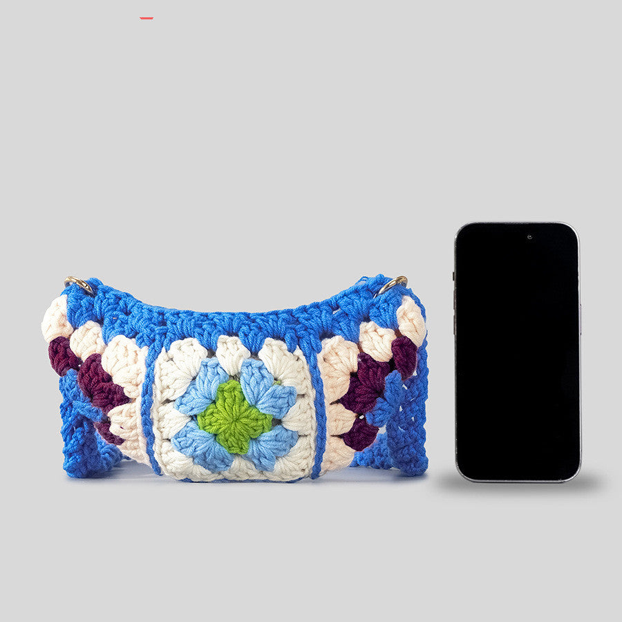 Grandma Plaid Cotton Thread Woven Bag