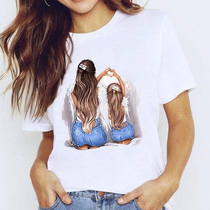 Mother And Daughter Parent-child Wear Summer Short Sleeves