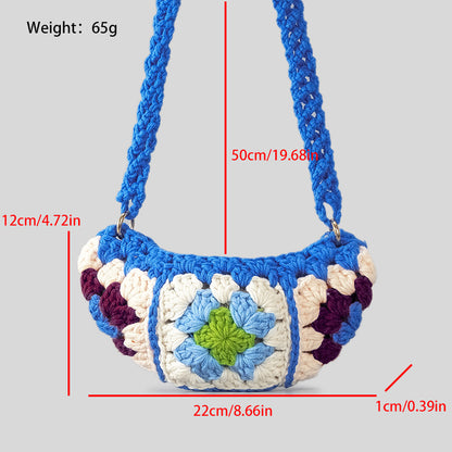 Grandma Plaid Cotton Thread Woven Bag