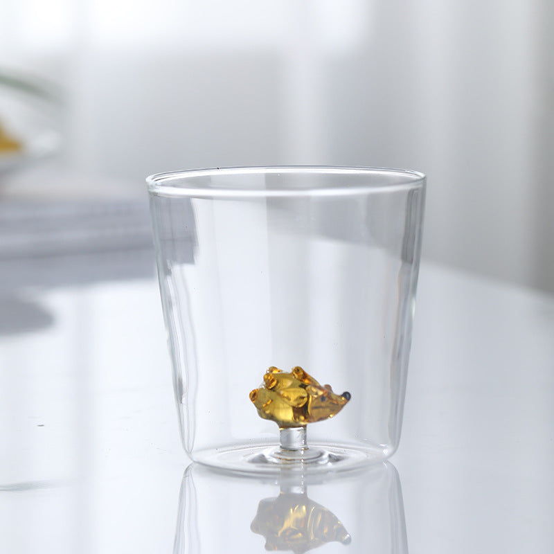 300ml Cute 3D Animal Farm Glass Cup Italy Ichendorf Design Glassware Drink Cup Whiskey Glasses Coffee Mug Kids Milk Water Teacup