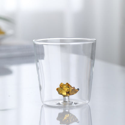 300ml Cute 3D Animal Farm Glass Cup Italy Ichendorf Design Glassware Drink Cup Whiskey Glasses Coffee Mug Kids Milk Water Teacup