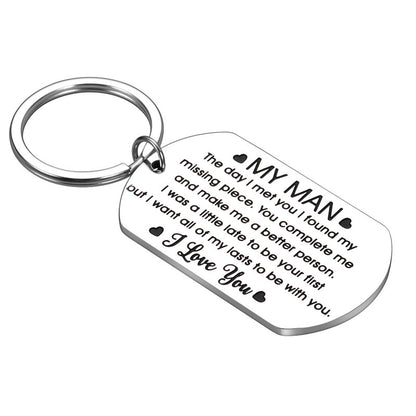 Stainless Steel Keychain For Boyfriend Valentine's Day