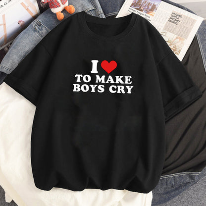 I Love My Girlfriend T-shirt Female Comic
