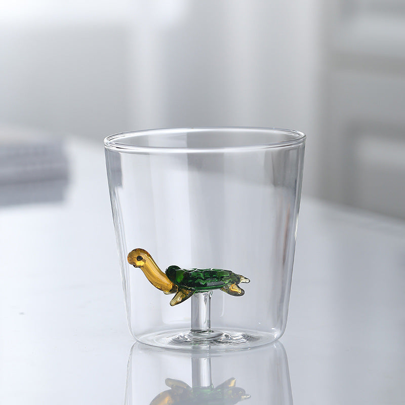 300ml Cute 3D Animal Farm Glass Cup Italy Ichendorf Design Glassware Drink Cup Whiskey Glasses Coffee Mug Kids Milk Water Teacup