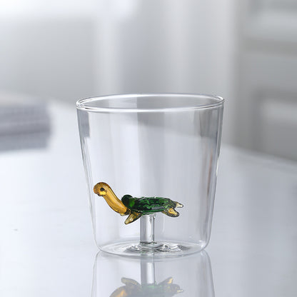 300ml Cute 3D Animal Farm Glass Cup Italy Ichendorf Design Glassware Drink Cup Whiskey Glasses Coffee Mug Kids Milk Water Teacup