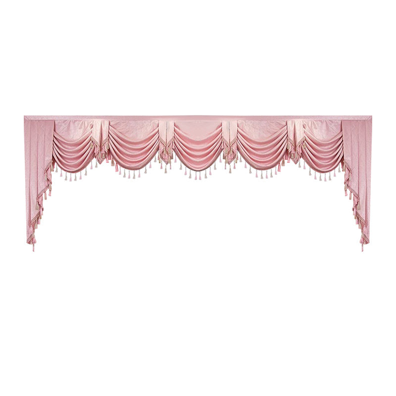 2 Panels European Style High-end Luxury Embroidered Curtains For Modern Bedroom, Without Valance