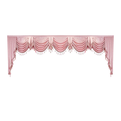 2 Panels European Style High-end Luxury Embroidered Curtains For Modern Bedroom, Without Valance