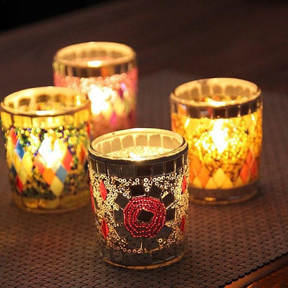 Small Glass Candlestick Candlestick Dining Bar Decorative Jewelry