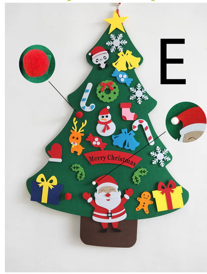 DIY Felt Christmas Tree With Three-dimensional Christmas