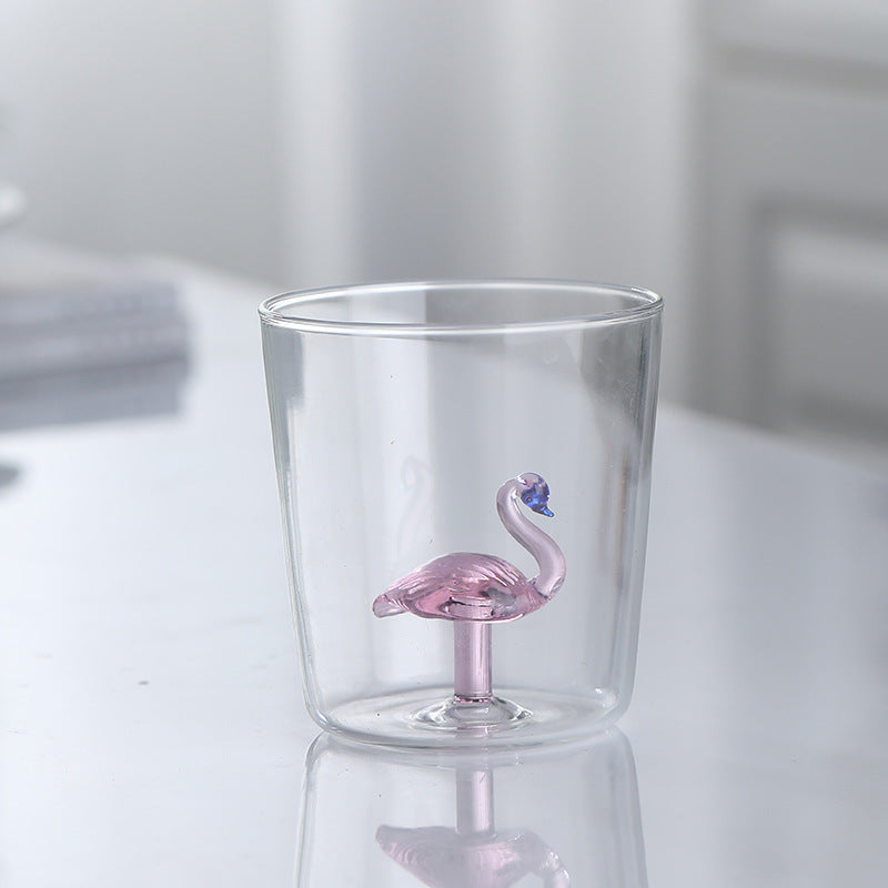 300ml Cute 3D Animal Farm Glass Cup Italy Ichendorf Design Glassware Drink Cup Whiskey Glasses Coffee Mug Kids Milk Water Teacup