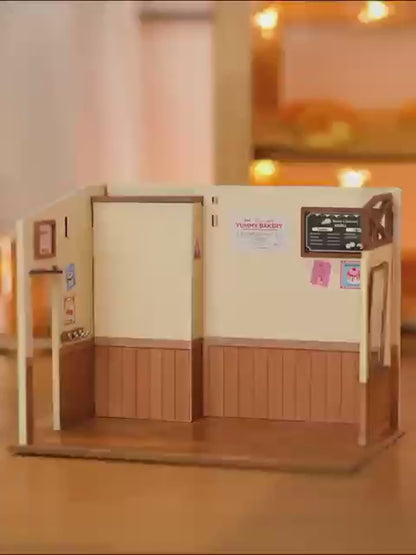 Robotime Rolife Becka's Baking House DIY Miniature House For Kids Children 3D Wooden Assembly Toys Easy Connection Home Decorate